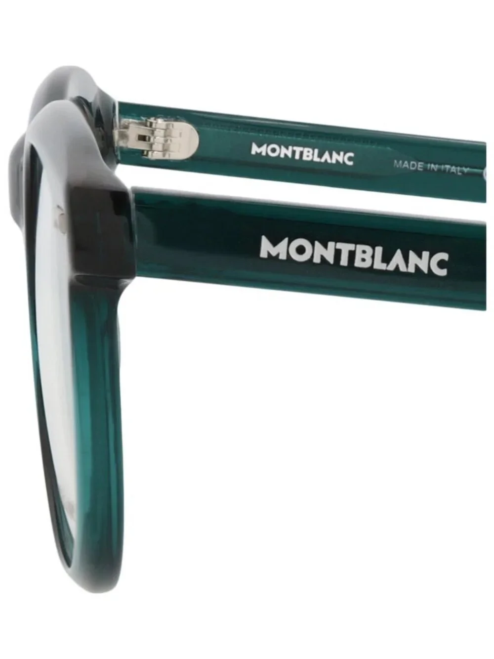 New Montblanc Women's Eyeglasses Round Oval Acetate Frame Mens Green Green